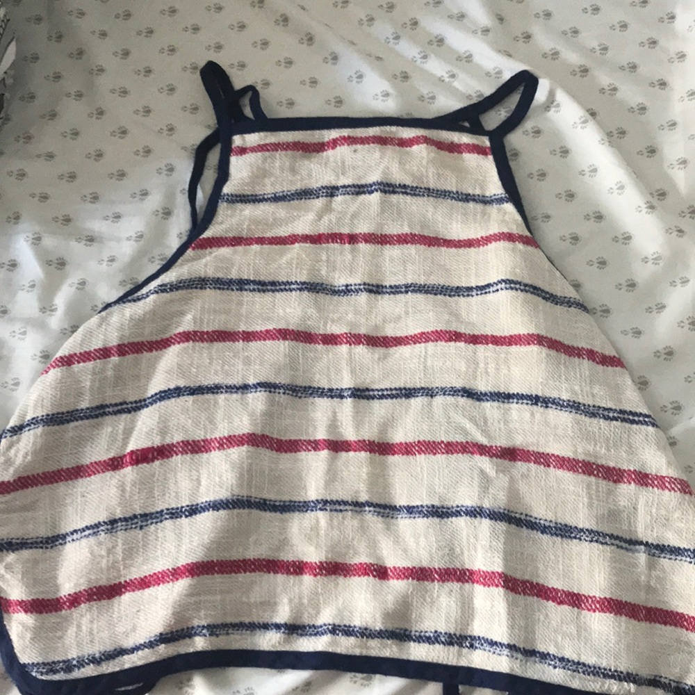 Free People Tie Back Open Halter Tank Top